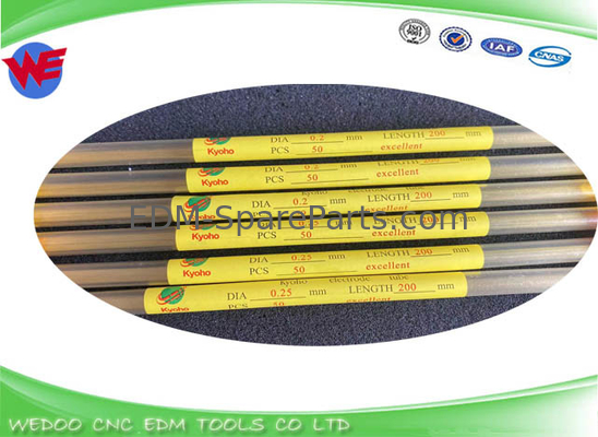 الكترود EDM أنابيب النحاس / النحاس 0.2 × 200mm 0.25 * 200mm 0.1mm 0.15mm 0.19mm 0.18