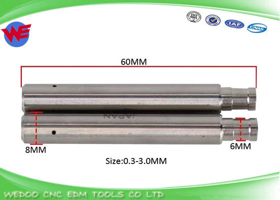 سراميكاً من غير المقاوم للصدأ دليل الأنابيب Z140 لجهاز حفر EDM 8 * 6 * 60mmL 0.1mm-3.2mm